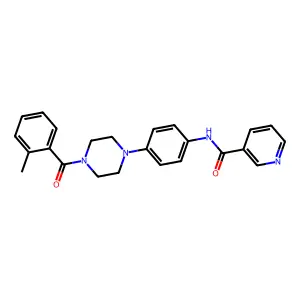 N-[4-[4-(2-methylbenzoyl)piperazin-1-yl]phenyl]pyridine-3-carboxamide structure