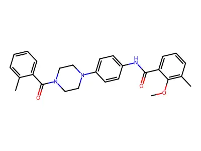 2-methoxy-3-methyl-N-[4-[4-(2-methylbenzoyl)piperazin-1-yl]phenyl]benzamide structure