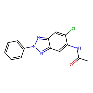 N-(6-chloro-2-phenylbenzotriazol-5-yl)acetamide structure