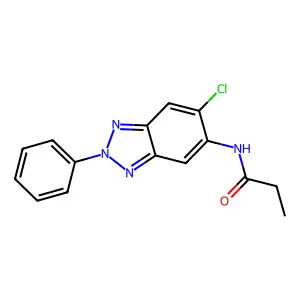 N-(6-chloro-2-phenylbenzotriazol-5-yl)propanamide structure