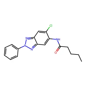 N-(6-chloro-2-phenylbenzotriazol-5-yl)pentanamide structure