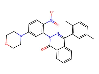 4-(2,5-Dimethylphenyl)-2-(5-morpholin-4-yl-2-nitrophenyl)phthalazin-1-one structure