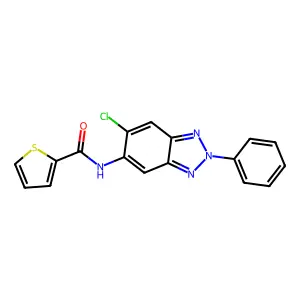 N-(6-chloro-2-phenyl-2H-1,2,3-benzotriazol-5-yl)-2-thiophenecarboxamide structure