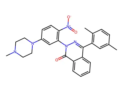 4-(2,5-dimethylphenyl)-2-[5-(4-methylpiperazin-1-yl)-2-nitrophenyl]phthalazin-1(2H)-one structure