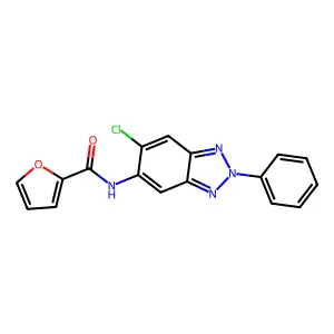 N-(6-chloro-2-phenyl-2H-benzotriazol-5-yl)furan-2-carboxamide structure