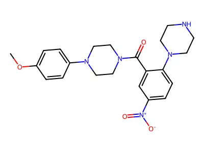 [4-(4-Methoxyphenyl)piperazin-1-yl]-(5-nitro-2-piperazin-1-ylphenyl)methanone structure