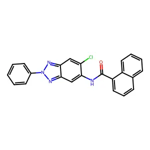 N-(6-chloro-2-phenyl-2H-1,2,3-benzotriazol-5-yl)-1-naphthamide structure