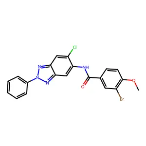 3-bromo-N-(6-chloro-2-phenylbenzotriazol-5-yl)-4-methoxybenzamide structure