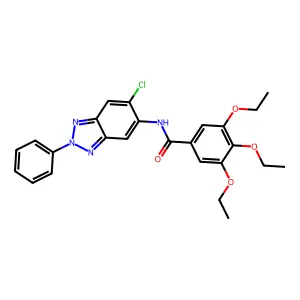 N-(6-chloro-2-phenyl-2H-1,2,3-benzotriazol-5-yl)-3,4,5-triethoxybenzamide structure