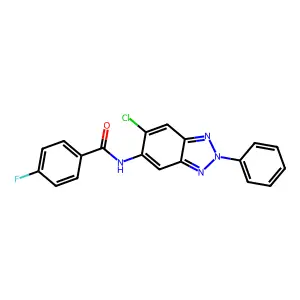 N-(6-chloro-2-phenylbenzotriazol-5-yl)-4-fluorobenzamide structure