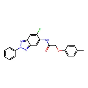 N-(6-chloro-2-phenyl-2H-1,2,3-benzotriazol-5-yl)-2-(4-methylphenoxy)acetamide structure