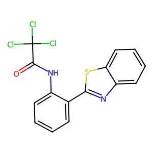 N-[2-(1,3-benzothiazol-2-yl)phenyl]-2,2,2-trichloroacetamide structure