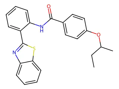 N-[2-(1,3-benzothiazol-2-yl)phenyl]-4-butan-2-yloxybenzamide structure
