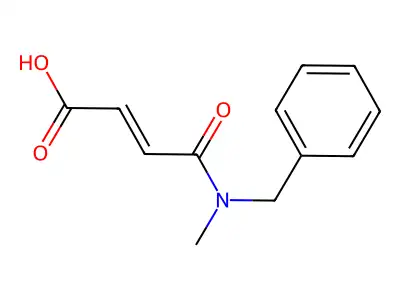 (2Z)-4-[benzyl(methyl)amino]-4-oxobut-2-enoic acid structure