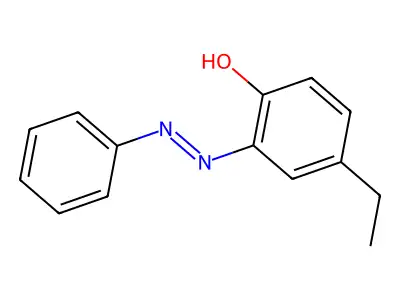 4-ethyl-2-[(E)-phenyldiazenyl]phenol structure