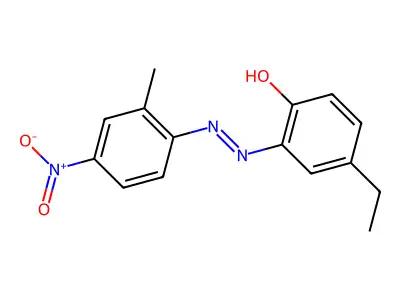 Phenol, 4-ethyl-2-[2-(2-methyl-4-nitrophenyl)diazenyl]- structure