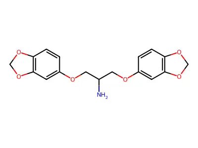 2-Propanamine, 1,3-bis(3,4-methylenedioxyphenoxy)- structure