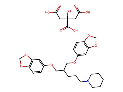 Piperidine, 1-(5-(3,4-(methylenedioxy)phenoxy)-4-((3,4-(methylenedioxy)phenoxy)methyl)pentyl)-, citrate structure