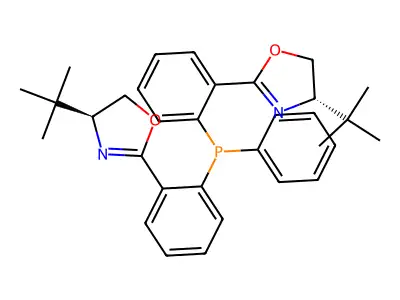 bis[2-(4-tert-butyl-4,5-dihydro-1,3-oxazol-2-yl)phenyl]-phenylphosphane structure