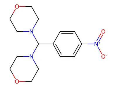 4,4'-((4-Nitrophenyl)methylene)bis(morpholine) structure