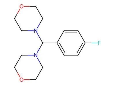 4,4'-[(4-Fluorophenyl)methylene]dimorpholine structure