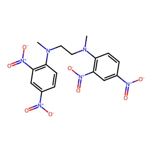 N,N'-Bis(2,4-dinitrophenyl)-N,N'-dimeth yl-1,2-ethanediamine structure