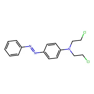 Benzenamine, N,N-bis(2-chloroethyl)-4-(2-phenyldiazenyl)- structure
