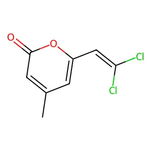 6-(2,2-Dichlorovinyl)-4-methylpyran-2-one structure