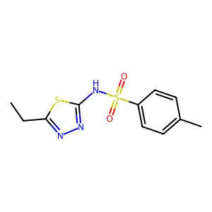 N-(5-ethyl-1,3,4-thiadiazol-2-yl)-4-methylbenzenesulfonamide structure