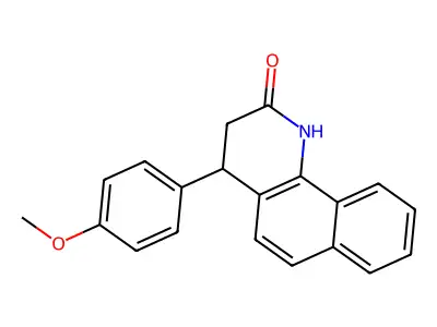 4-(4-methoxyphenyl)-3,4-dihydrobenzo[h]quinolin-2(1H)-one structure