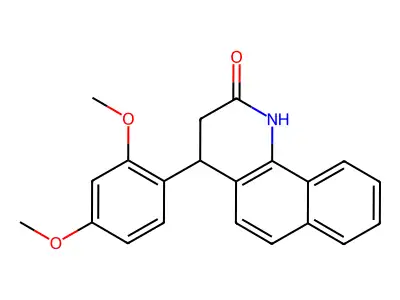 4-(2,4-dimethoxyphenyl)-3,4-dihydrobenzo[h]quinolin-2(1H)-one structure