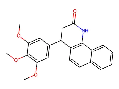 4-(3,4,5-trimethoxyphenyl)-3,4-dihydrobenzo[h]quinolin-2(1H)-one structure