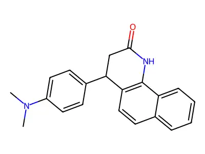 4-[4-(dimethylamino)phenyl]-3,4-dihydrobenzo[h]quinolin-2(1H)-one structure