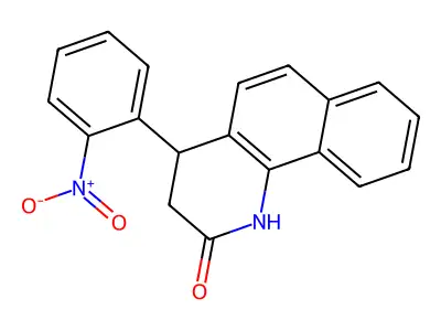 4-(2-nitrophenyl)-3,4-dihydrobenzo[h]quinolin-2(1H)-one structure