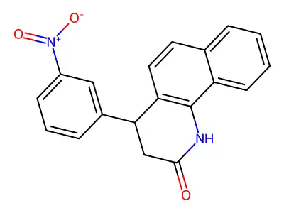 4-{3-nitrophenyl}-3,4-dihydrobenzo[h]quinolin-2(1H)-one structure