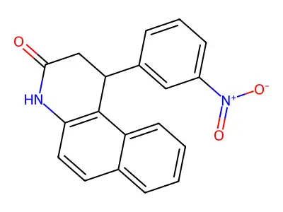 1-(3-nitrophenyl)-1,4-dihydrobenzo[f]quinolin-3(2H)-one structure