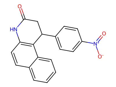 1-(4-nitrophenyl)-1,4-dihydrobenzo[f]quinolin-3(2H)-one structure