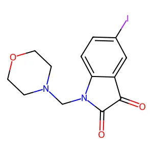 1H-Indole-2,3-dione, 5-iodo-1-(4-morpholinylmethyl)- structure