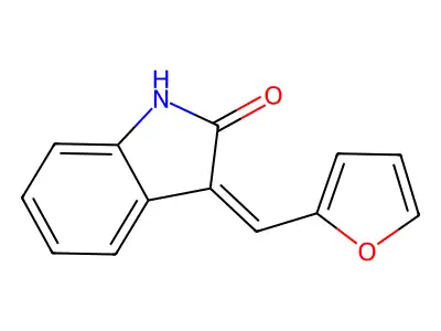 3-(furan-2-ylmethylidene)-1H-indol-2-one structure