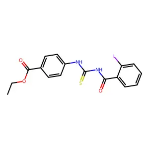 Ethyl 4-[(2-iodobenzoyl)carbamothioylamino]benzoate structure