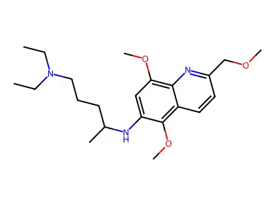 Quinoline, 6-((4-(diethylamino)-1-methylbutyl)amino)-5,8-dimethoxy-2-(methoxymethyl)- structure
