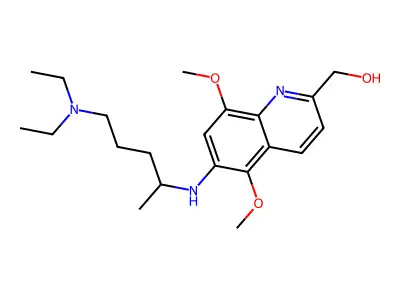 2-Quinolinemethanol, 6-((4-(diethylamino)-1-methylbutyl)amino)-5,8-dimethoxy- structure