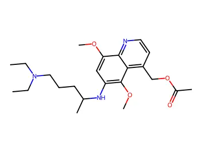 6-((4-(Diethylamino)-1-methylbutyl)amino)-5,8-dimethoxy-4-quinolinemethanol acetate (ester) structure