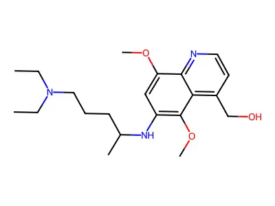 4-Quinolinemethanol, 6-((4-(diethylamino)-1-methylbutyl)amino)-5,8-dimethoxy- structure