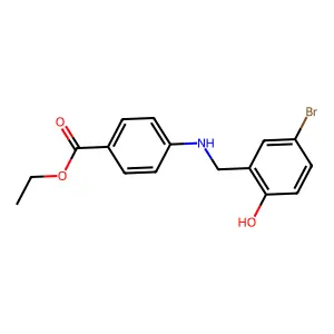 Ethyl 4-{[(5-bromo-2-hydroxyphenyl)methyl]amino}benzoate structure