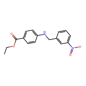 Ethyl 4-{[(3-nitrophenyl)methyl]amino}benzoate structure