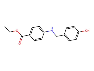 Alpha-(4-ethoxycarbonylanilino)-P-cresol structure