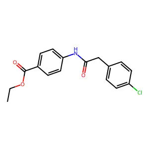 Ethyl 4-[[2-(4-chlorophenyl)acetyl]amino]benzoate structure