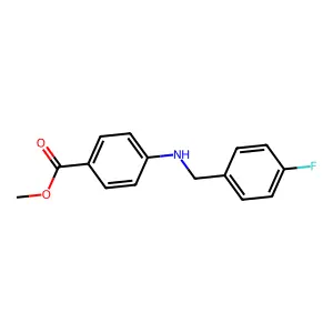 Benzoic acid, 4-[[(4-fluorophenyl)methyl]amino]-, methyl ester structure