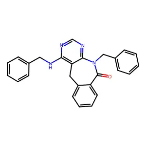 5-benzyl-1-(benzylamino)-11H-pyrimido[4,5-c][2]benzazepin-6-one structure